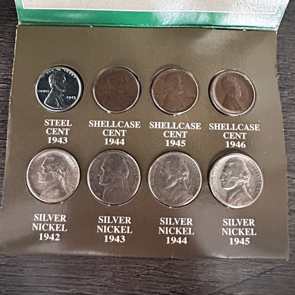 WWII Obsolete Penny & Nickel War Time Coins - Picture 4 of 6